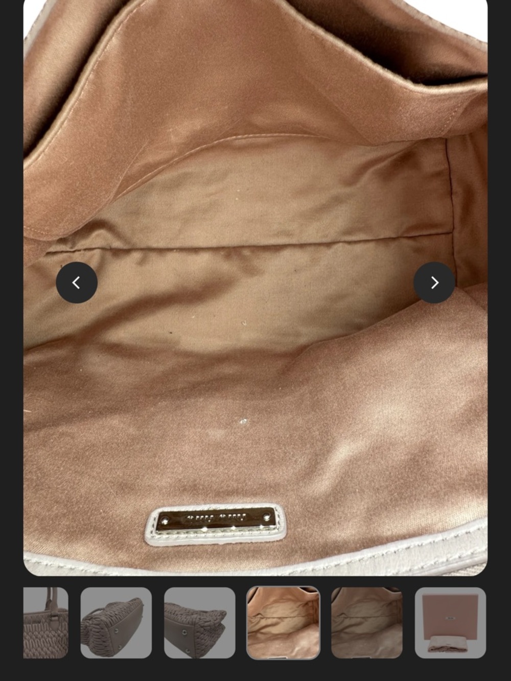 Miu Miu Blush Pink Matelassé Satchel with Embellished Strap (preloved) - Picture 3 of 4